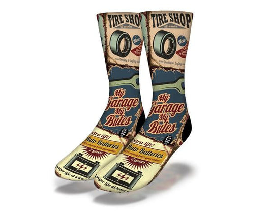 Vintage Car Sign  Socks