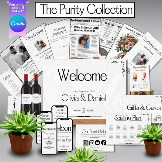 The Purity Wedding Bundle  signs