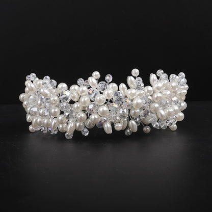 Bridal Tiara Headwear Pearl Crown Princess Wedding Bridal Tiara Pear