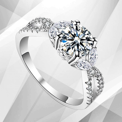 2.5Ct Round-Cut CZ Diamond Solitaire Bridal Engagement Ring 18K White