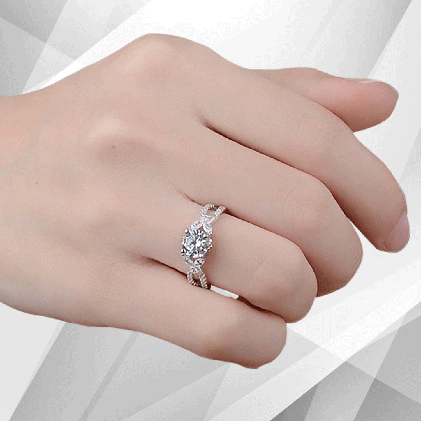 2.5Ct Round-Cut CZ Diamond Solitaire Bridal Engagement Ring 18K White