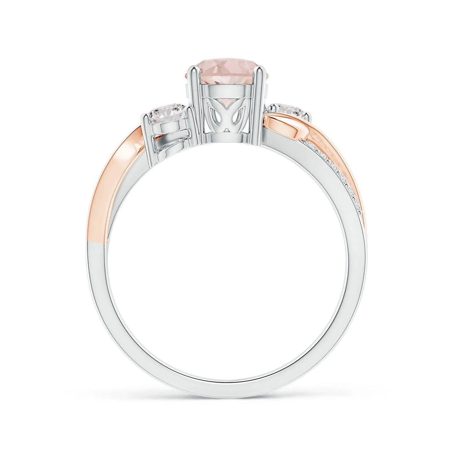 18K Multi-Gold Women's Ring Featuring a Natural 1 Carat Diamond Accented with Additional Diamonds