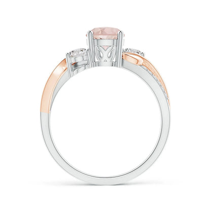 18K Multi-Gold Women's Ring Featuring a Natural 1 Carat Diamond Accented with Additional Diamonds