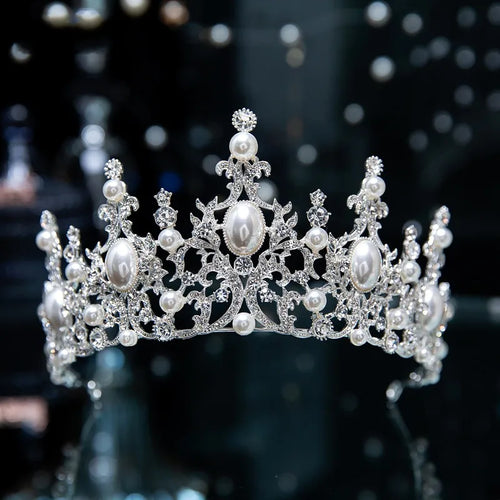 Luxury Diverse Silver Color Crystal Bridal Tiaras Crown Rhinestone