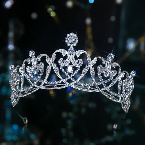 Luxury Diverse Silver Color Crystal Bridal Tiaras Crown Rhinestone