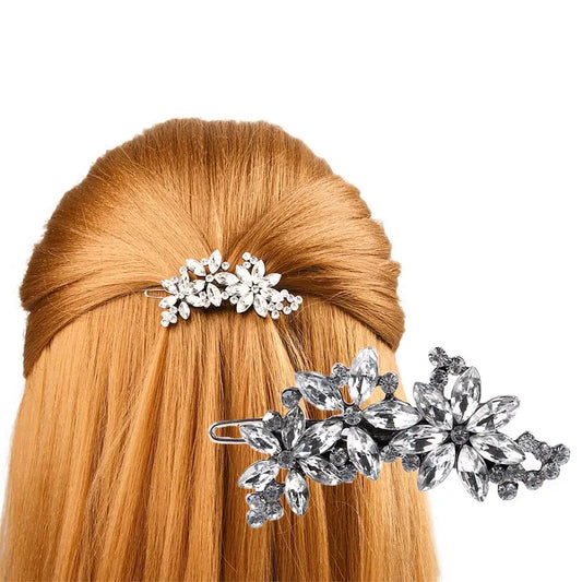 1 Piece Women's Flower Hair Comb with Rhinestone and Crystal Embellishments for Weddings