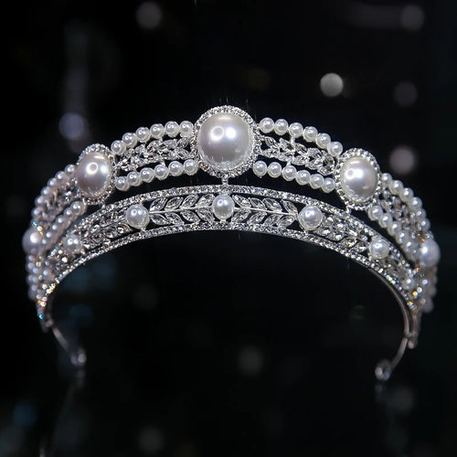 Luxury Diverse Silver Color Crystal Bridal Tiaras Crown Rhinestone