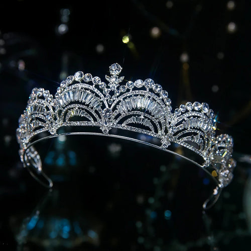 Luxury Diverse Silver Color Crystal Bridal Tiaras Crown Rhinestone