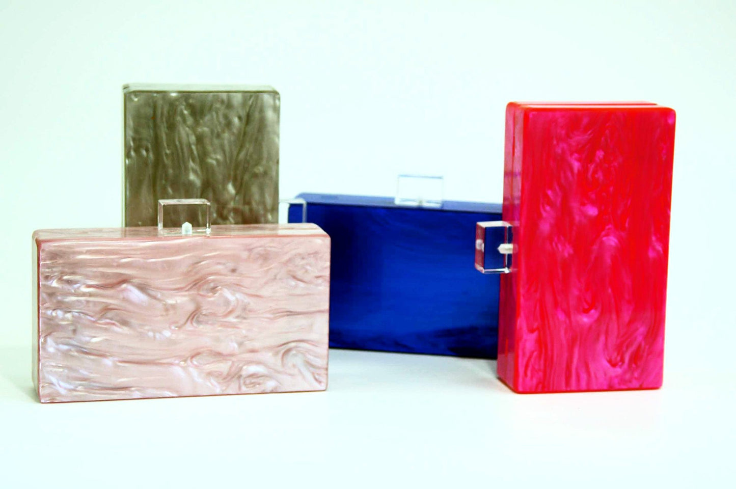 Mother of Pearl Acrylic Box Clutch