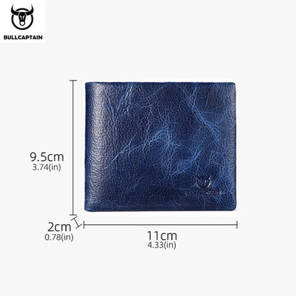 Men's Fashionable Leather Wallet with RFID Protection for Business