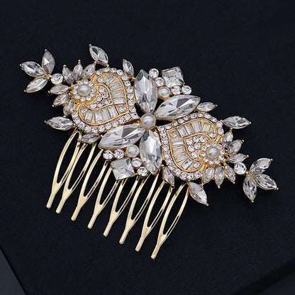 Handmade Bride Hair Pin: Alloy, Pearl Beads, and Crystal Barrette for Women