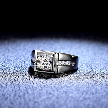 1 Carat Moissanite Ring 925 Silver Rings For Men Gift Eternity