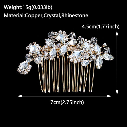 Bridal Wedding Hair Accessories Crystal Hair Combs Clips Jewelry