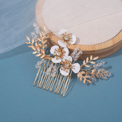 Handmade Bride Hair Pin: Alloy, Pearl Beads, and Crystal Barrette for Women