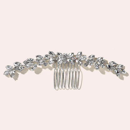 Classical Women's Hair Bun Coiffure Rattan Rhinestone Welding Shaped