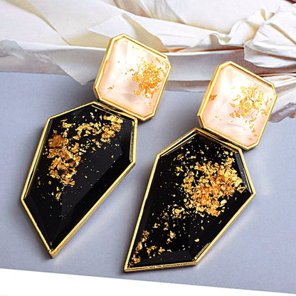 Premium Clear Pure Resin Statement Drop Earrings