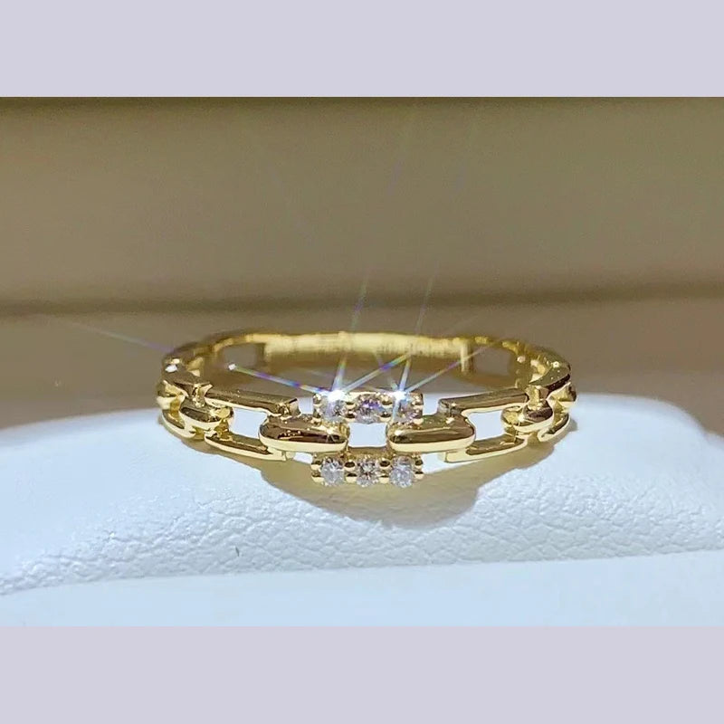 Certified 18K Gold Diamond Ring for Women - Premium Quality