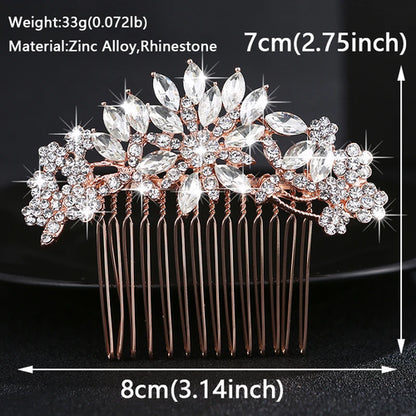 Bridal Wedding Hair Accessories Crystal Hair Combs Clips Jewelry