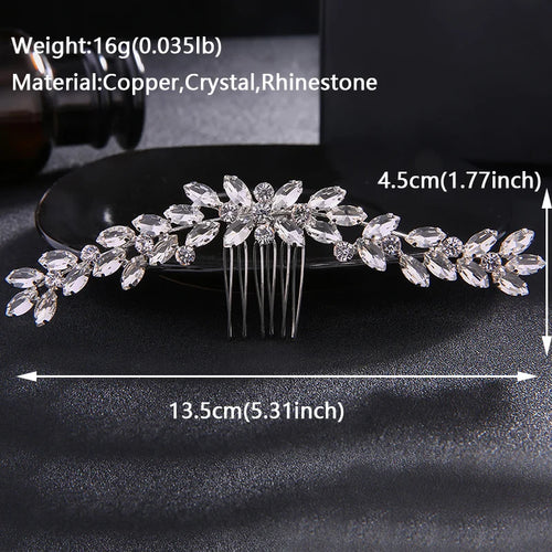 Bridal Wedding Hair Accessories Crystal Hair Combs Clips Jewelry