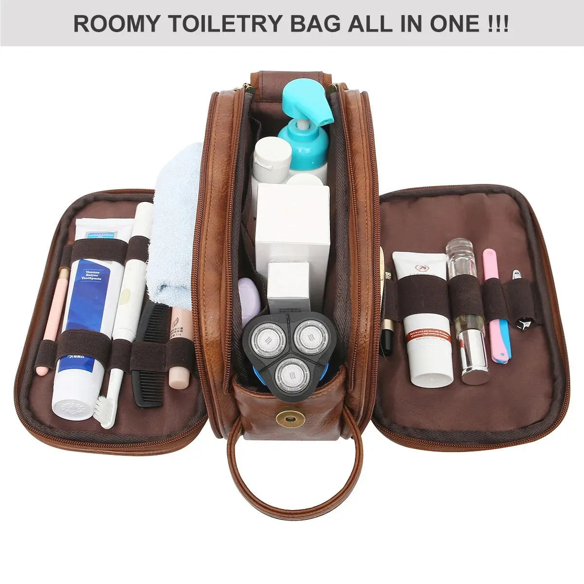 Multi Pockets Toiletry Bag For Women Men Travel Essentials Makeup Bag