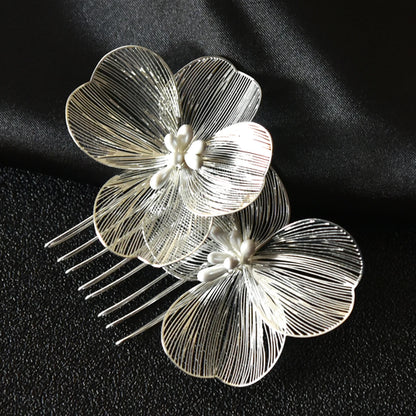 Fashionable Bridal Alloy Flower Hair Clips for Women