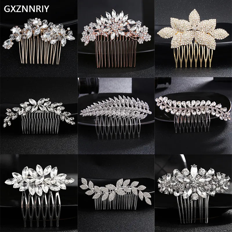 Bridal Wedding Hair Accessories Crystal Hair Combs Clips Jewelry