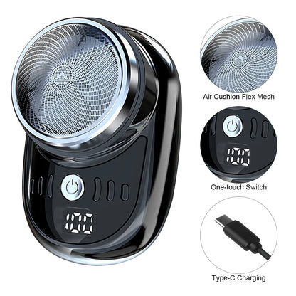 Men Mini Electric Travel Shaver USB Charging Shaving Face Beard Razor