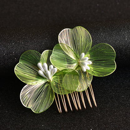 Fashionable Bridal Alloy Flower Hair Clips for Women