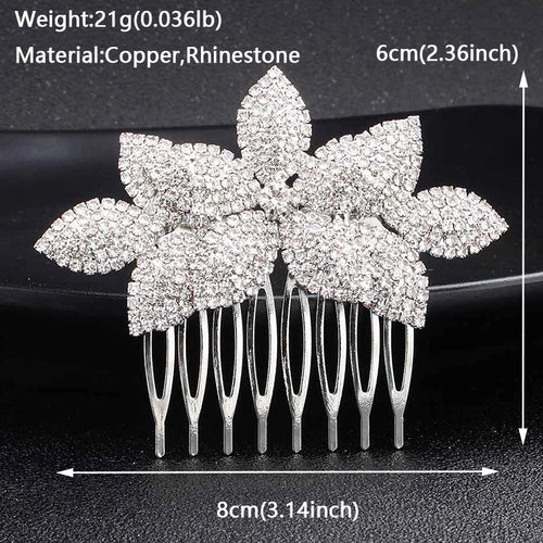 Bridal Wedding Hair Accessories Crystal Hair Combs Clips Jewelry