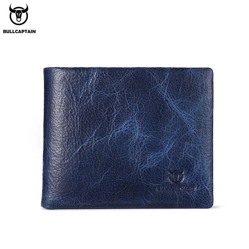 Men's Fashionable Leather Wallet with RFID Protection for Business