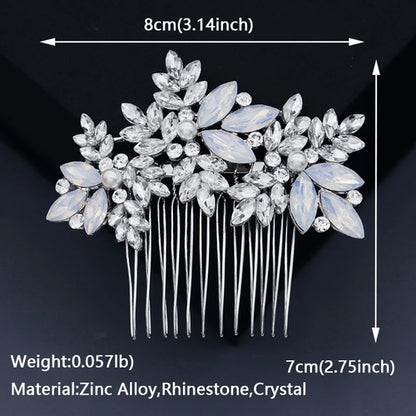 Bridal Wedding Hair Accessories Crystal Hair Combs Clips Jewelry