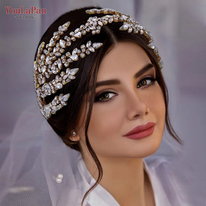 YouLaPan HP425 Bridal Headband Wedding Crowns Bride Tiara and