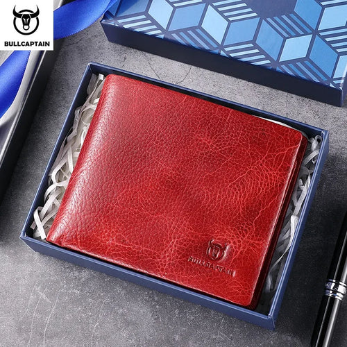 Men's Fashionable Leather Wallet with RFID Protection for Business