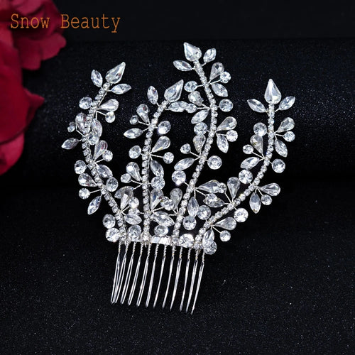 Rhinestone Letter Headband Barrette for Bridal Styling