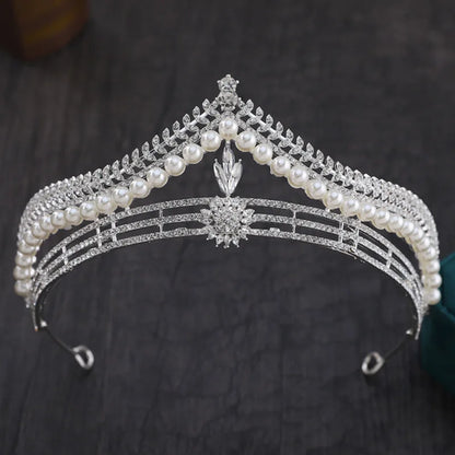 Luxury Diverse Silver Color Crystal Bridal Tiaras Crown Rhinestone