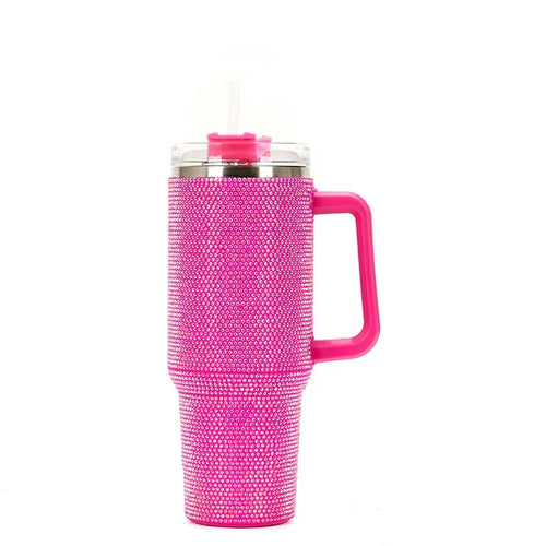 40oz Diamond Mug Tumbler With Handle Insulated Tumbler With Lids Straw