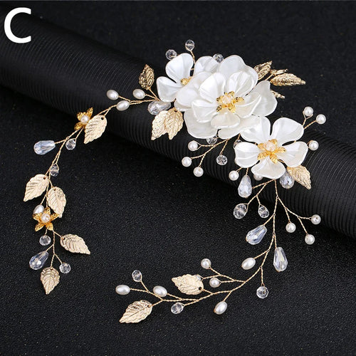 Wedding Crystal Pearl Bridal Tiaras Hair Comb Headwear Bride