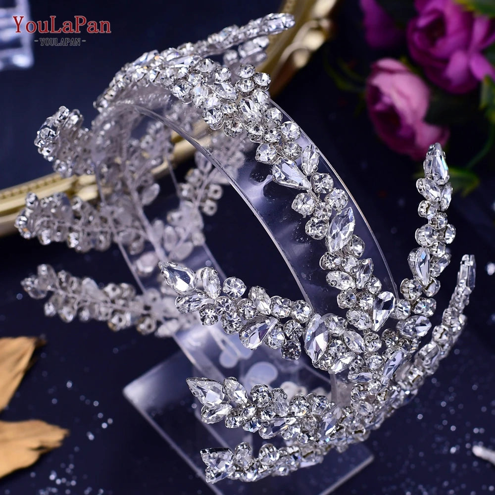 YouLaPan HP425 Bridal Headband Wedding Crowns Bride Tiara and