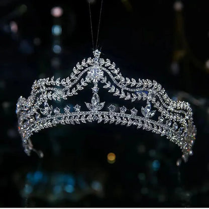 Luxury Diverse Silver Color Crystal Bridal Tiaras Crown Rhinestone