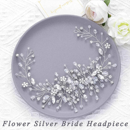 Wedding Crystal Pearl Bridal Tiaras Hair Comb Headwear Bride