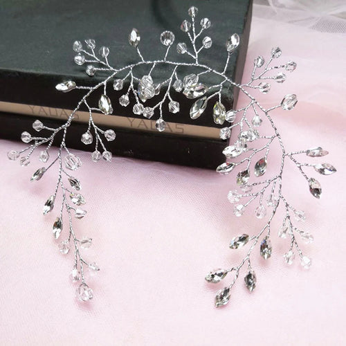 Wedding Crystal Pearl Bridal Tiaras Hair Comb Headwear Bride