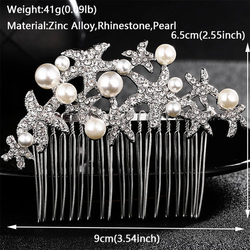 Bridal Wedding Hair Accessories Crystal Hair Combs Clips Jewelry