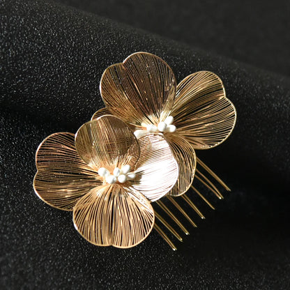 Fashionable Bridal Alloy Flower Hair Clips for Women