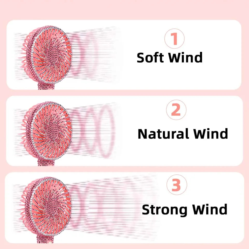 Diamond Lash Fan Dryer Handheld USB Rechargeable False Eyelashes Fan