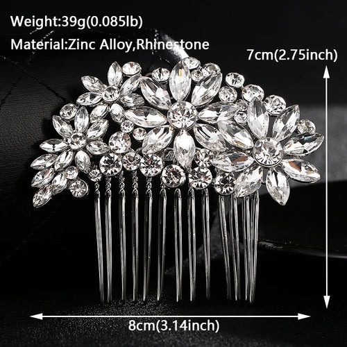 Bridal Wedding Hair Accessories Crystal Hair Combs Clips Jewelry