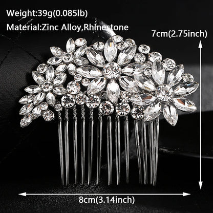 Bridal Wedding Hair Accessories Crystal Hair Combs Clips Jewelry