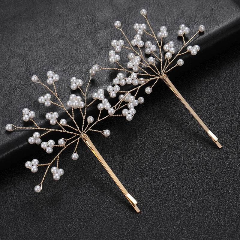 Hair Accessories for Women Jewelry Pearlet Bride Handmade Flower