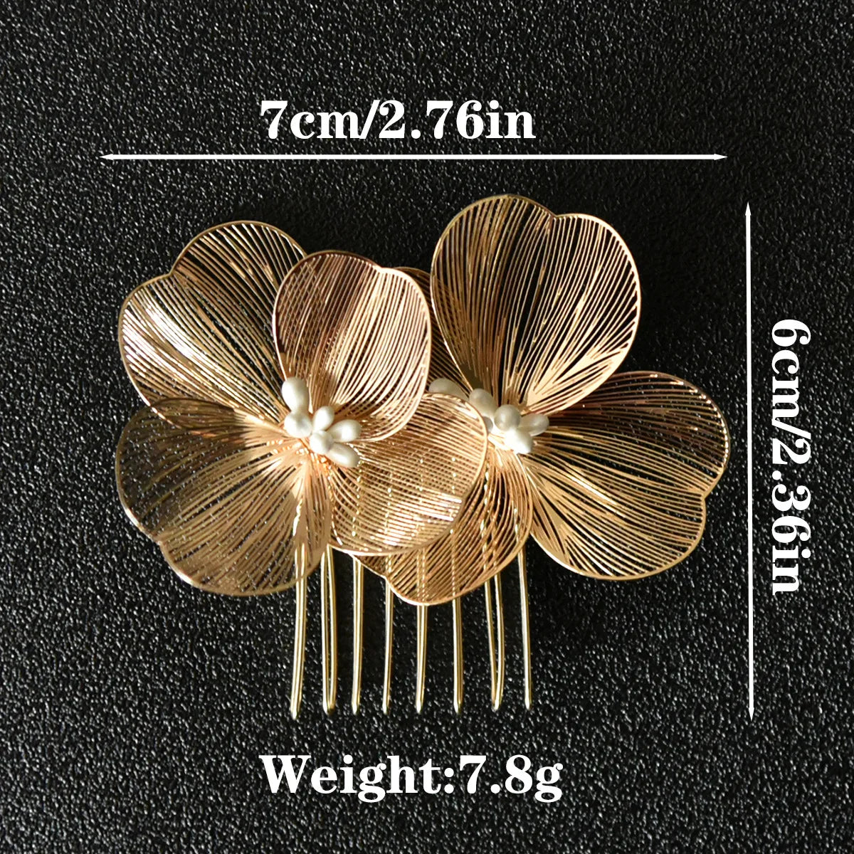 Fashionable Bridal Alloy Flower Hair Clips for Women