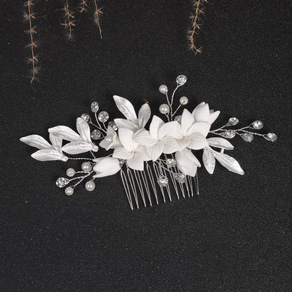 Handmade Bride Hair Pin: Alloy, Pearl Beads, and Crystal Barrette for Women