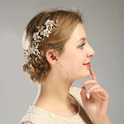 Handmade Bride Hair Pin: Alloy, Pearl Beads, and Crystal Barrette for Women